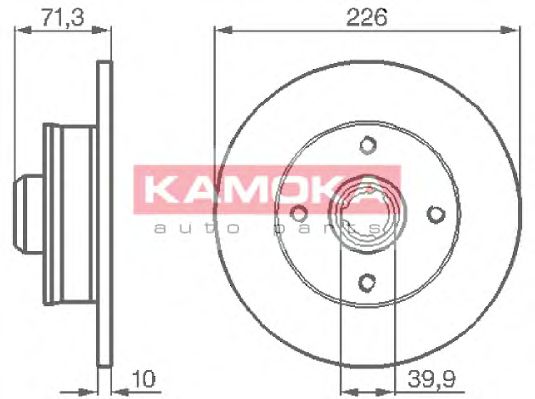 KAMOKA 103274 Тормозные диски KAMOKA для SEAT
