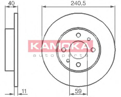 KAMOKA 103280 Тормозные диски KAMOKA для FORD