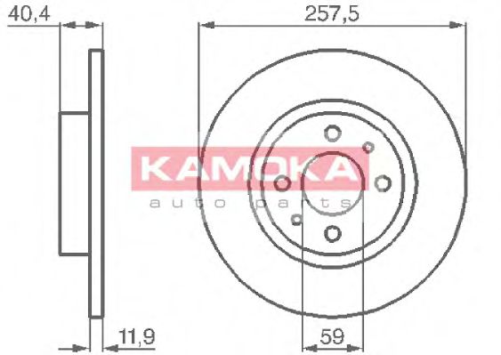 KAMOKA 103282 Тормозные диски KAMOKA для ALFA ROMEO 155