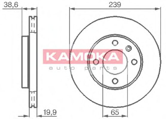 KAMOKA 103350 Тормозные диски KAMOKA для SEAT