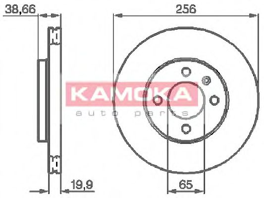 KAMOKA 103414 Тормозные диски KAMOKA для SEAT