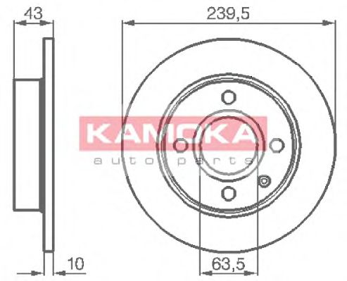 KAMOKA 103416 Тормозные диски KAMOKA для FORD