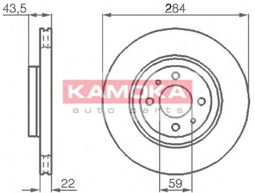 KAMOKA 103440 Тормозные диски KAMOKA для FIAT