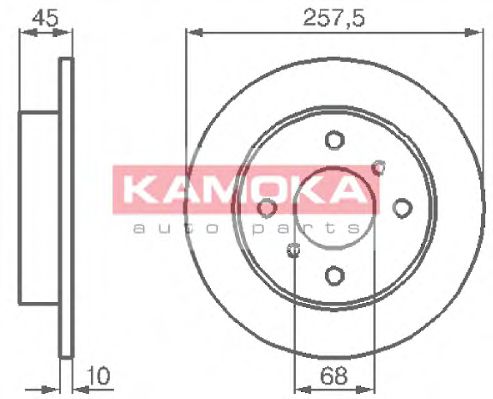 KAMOKA 103534 Тормозные диски KAMOKA для NISSAN