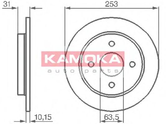 KAMOKA 103562 Тормозные диски KAMOKA для FORD