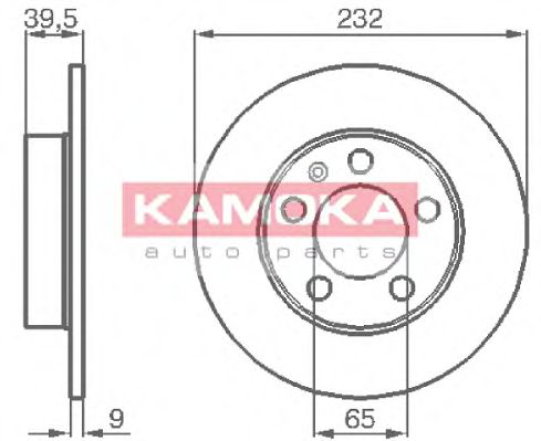 KAMOKA 1036068 Тормозные диски KAMOKA для SEAT