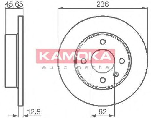 KAMOKA 103718 Тормозные диски KAMOKA для SKODA