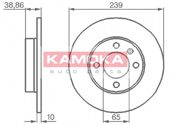 KAMOKA 10384 Тормозные диски KAMOKA для SEAT