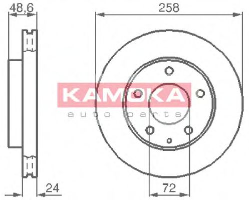 KAMOKA 103992 Тормозные диски KAMOKA для FORD USA