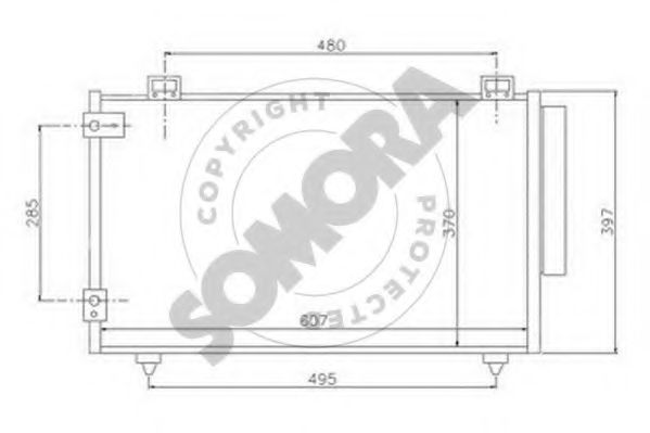 SOMORA 318160 Конденсатор, кондиционер 