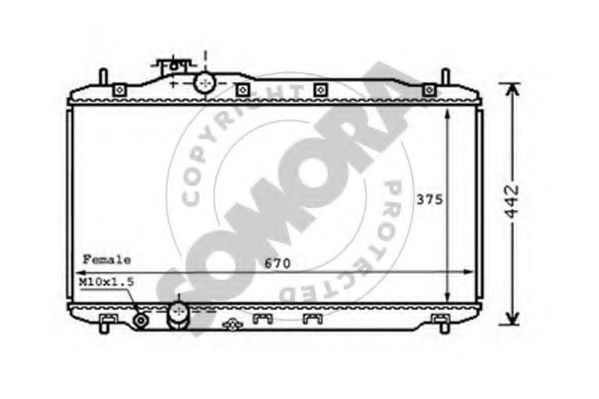 SOMORA 123340A Радиатор охлаждения двигателя SOMORA для HONDA