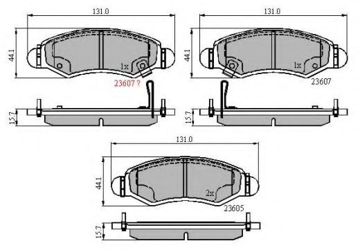 NATIONAL NP2521 Тормозные колодки NATIONAL для SUBARU