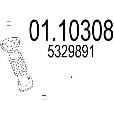 MTS 0110308 Труба выхлопного газа 