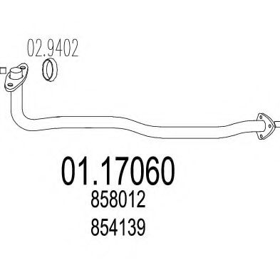 MTS 0117060 Труба выхлопного газа 