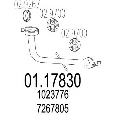 MTS 0117830 Труба выхлопного газа 