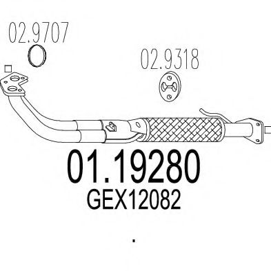 MTS 0119280 Труба выхлопного газа 