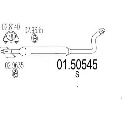 MTS 0150545 Глушитель выхлопных газов MTS для TOYOTA