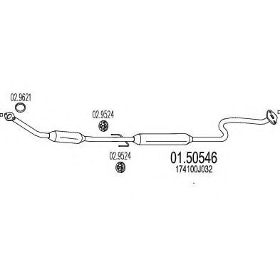 MTS 0150546 Глушитель выхлопных газов MTS для TOYOTA