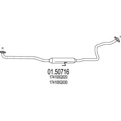 MTS 0150716 Глушитель выхлопных газов MTS для TOYOTA