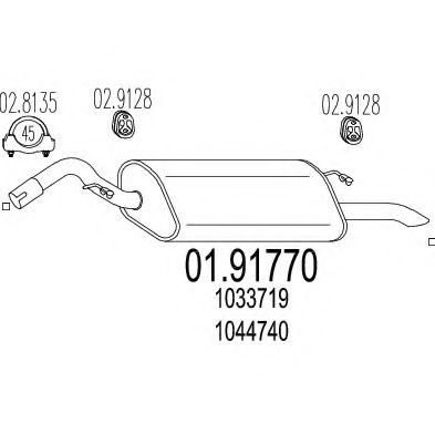 MTS 0191770 Глушитель выхлопных газов для FORD ESCORT 7 Rural (GAL, ANL) 1.6 16V MTS 0191770 Глушитель выхлопных газов для FORD ESCORT 7 Rural (GAL, ANL) 1.6 16V