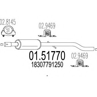 MTS 0151770 Глушитель выхлопных газов MTS для MINI