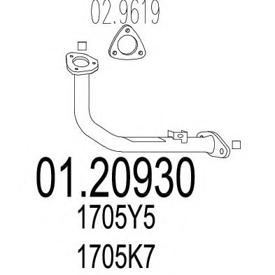 MTS 0120930 Труба выхлопного газа MTS 0120930 Труба выхлопного газа