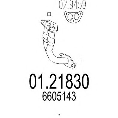 MTS 0121830 Труба выхлопного газа 