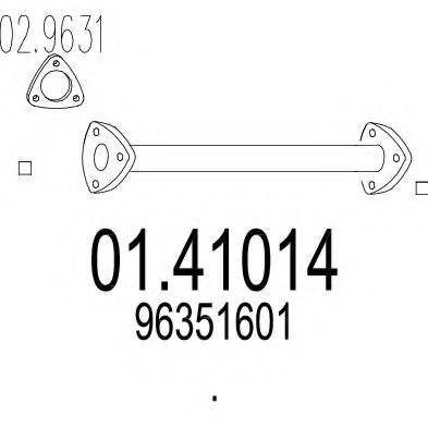 MTS 0141014 Труба выхлопного газа 