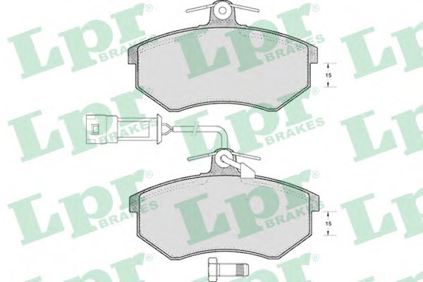 LPR 05P221 Тормозные колодки LPR для AUDI