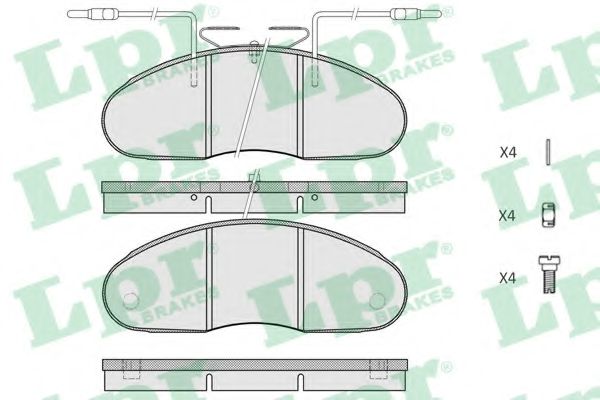 LPR 05P580 Тормозные колодки LPR для NISSAN