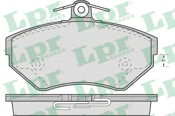 LPR 05P718 Тормозные колодки LPR для SEAT
