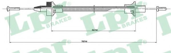 LPR C0079C Трос, управление сцеплением 