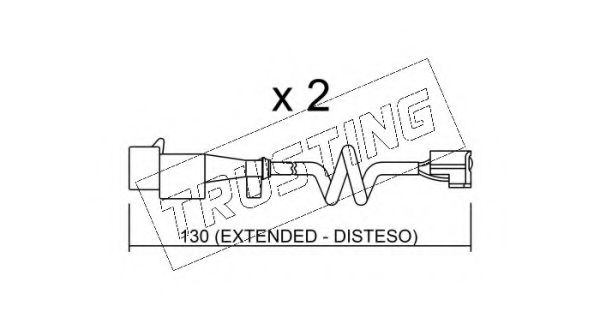 TRUSTING SU225K Датчик износа тормозных колодок для IVECO