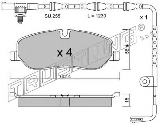 TRUSTING 7092W Тормозные колодки TRUSTING для LAND ROVER