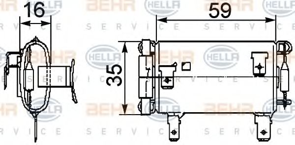 HELLA 9ML351029381 Вентилятор салона для DAF