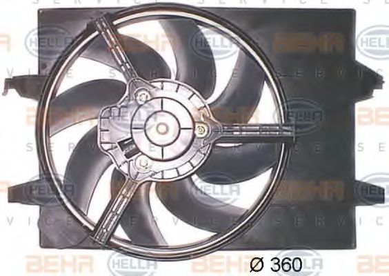 HELLA 8EW351043661 Вентилятор системы охлаждения двигателя для FORD