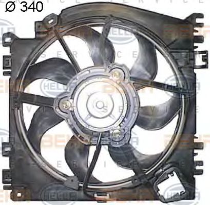 HELLA 8EW351043701 Вентилятор системы охлаждения двигателя 