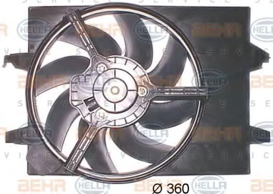 HELLA 8EW351043771 Вентилятор системы охлаждения двигателя 