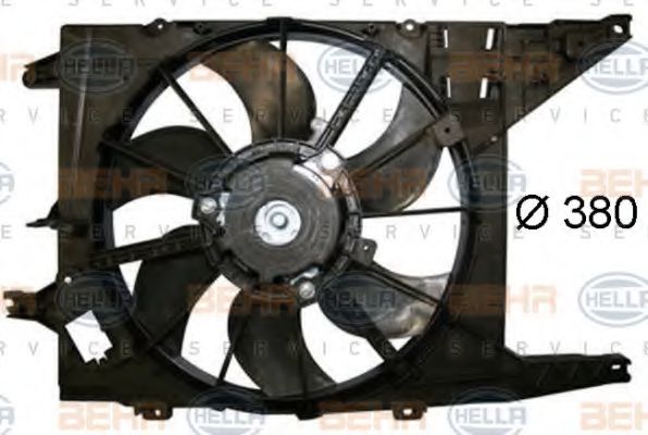 HELLA 8EW351044521 Вентилятор системы охлаждения двигателя для DACIA