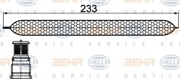 HELLA 8FT351200251 Осушитель кондиционера для LEXUS RX