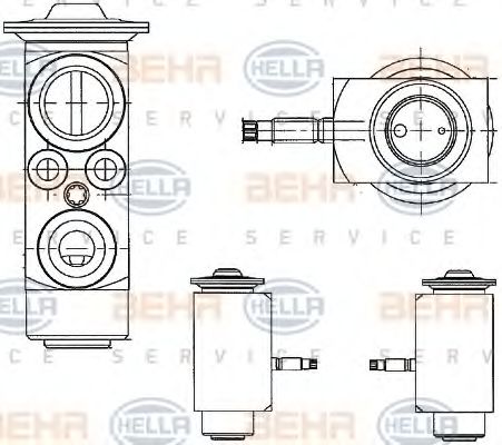 HELLA 8UW351234411 Расширительный клапан кондиционера для VOLVO S80