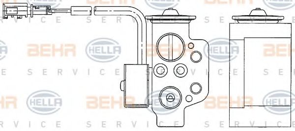 HELLA 8UW351234611 Пневматический клапан кондиционера 