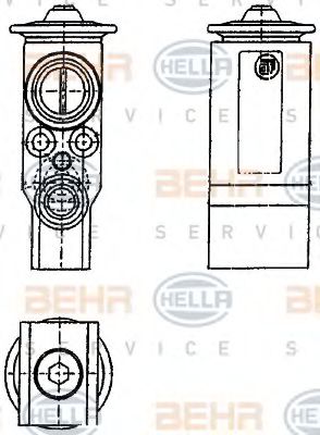 HELLA 8UW351239071 Расширительный клапан кондиционера для VOLKSWAGEN COMBI