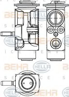 HELLA 8UW351239611 Пневматический клапан кондиционера 
