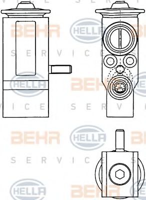 HELLA 8UW351303381 Расширительный клапан кондиционера для RENAULT