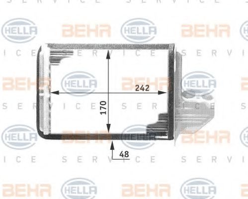 HELLA 8FH351311661 Радиатор печки для BMW