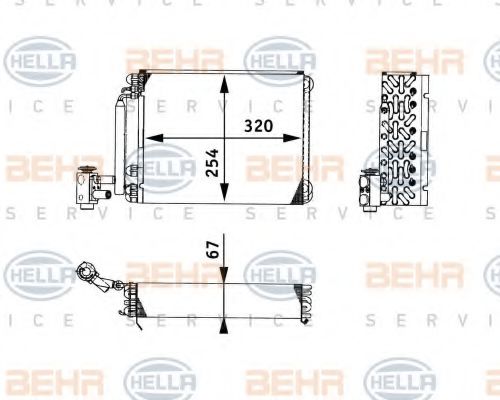 HELLA 8FV351330191 Испаритель кондиционера для RENAULT TRUCKS
