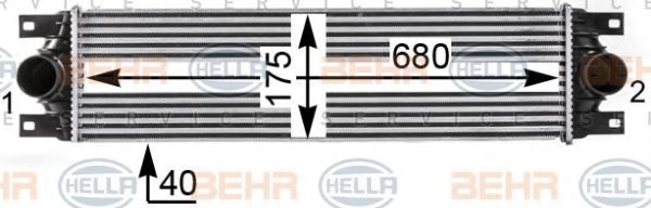HELLA 8ML376700641 Интеркулер для RENAULT