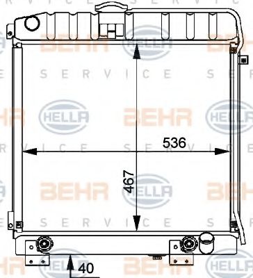 HELLA 8MK376709481 Радиатор охлаждения двигателя для MERCEDES-BENZ G-CLASS