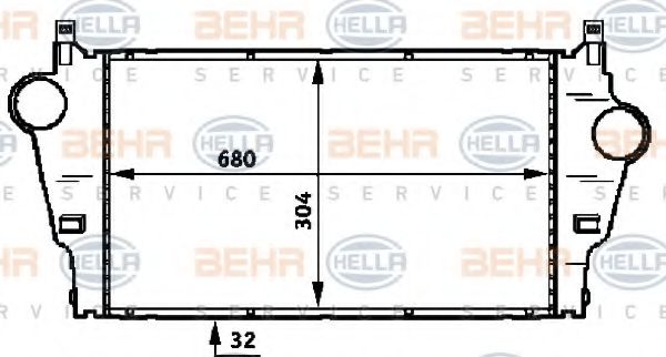 HELLA 8ML376723291 Интеркулер для RENAULT VEL SATIS